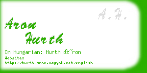 aron hurth business card